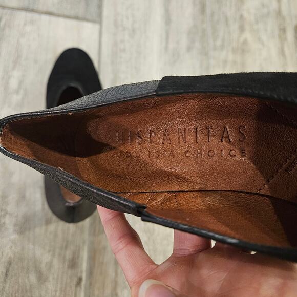 Hispanitas Booties Women Size 37 US 6.5-7 Gillian Pump Boot Black/Copper Leather - Picture 13 of 13